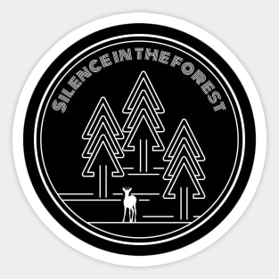 Silence in the forest Sticker
